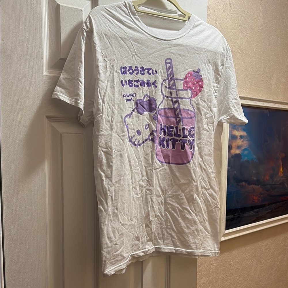 Hello Kitty White T-Shirt, likely size medium